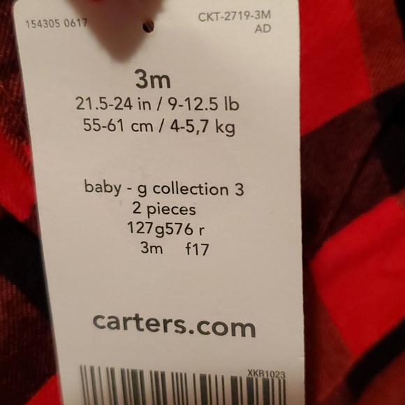 NWT: Carter's Flannel Dress Set - Picture 8 of 9